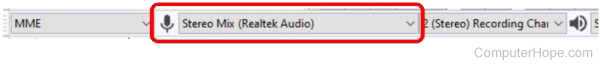 Audacity Recording Device setting