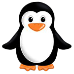 Cartoon: Tux the penguin, Linux mascot.