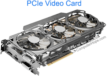 PCIe (PCI Express) video card.
