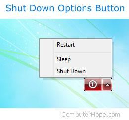 Shut down options