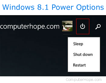 Windows 8 power options