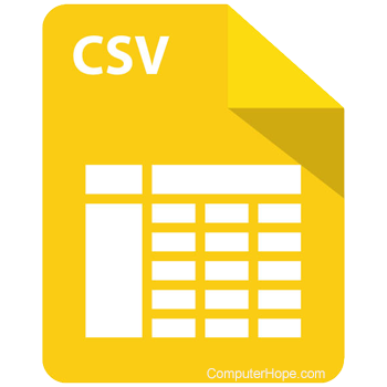 The .CSV file extension.