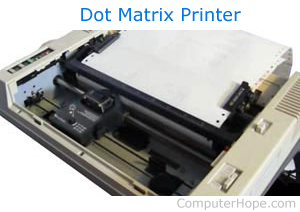 Dot matrix printer with fan folding paper