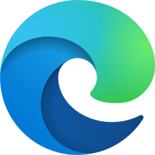 Microsoft Edge logo.