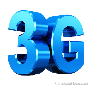 3G in blue three-dimensional lettering.