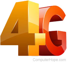 4G in three-dimensional lettering.