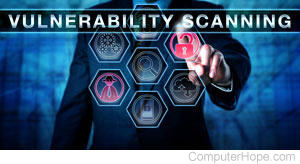 Person initiating a vulnerability scan.