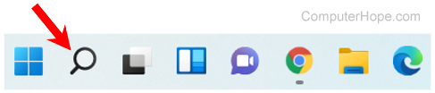 Search icon on Windows 11 taskbar